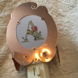 Night light electric “a” monogram